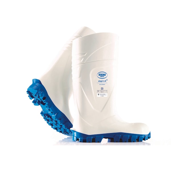 Bekina Unisex StepliteX Solidgrip Rubber Boots, Steel Toe, 15 in Height, White, Men 5 / Women 7 XAN3P/1053AZ517-05 - main